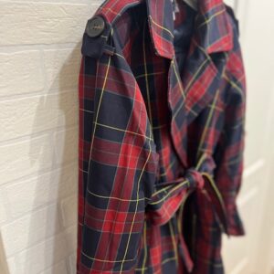 Gabardina Tina tartán rojo