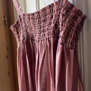 Vestido mil rayas fresa
