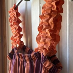 Vestido mil rayas Olivia naranja