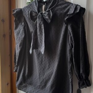 Camisa Anita plumeti negro
