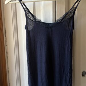 Camiseta lencera azul algodón
