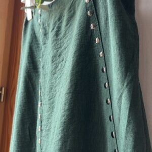 Conjunto dos piezas verde botella tachuelas