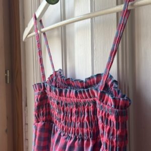 Top vichy fresa flúor