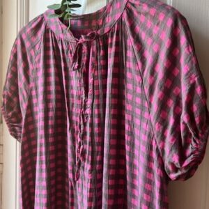 Vestido fresa vichy