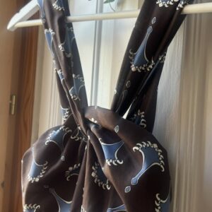 Vestido punto de seda en choco