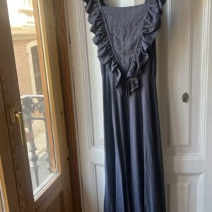 Vestido azul marino pico